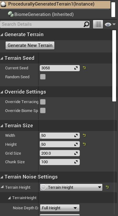 Base Terrain Settings